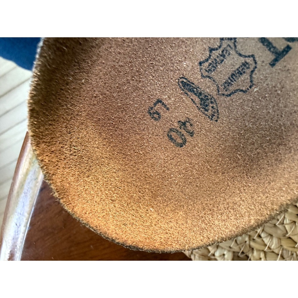 Naot‎ Radiant Copper Metallic Leather Wedge Sandals EU 40 US 9 Hook Loop Strappy - Picture 7 of 9